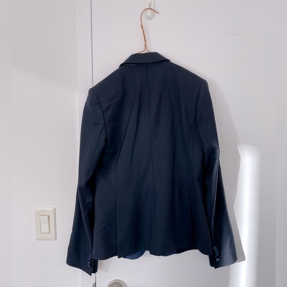 Veronica Beard virgin wool silk blend navy blue blazer - Picture 2 of 4
